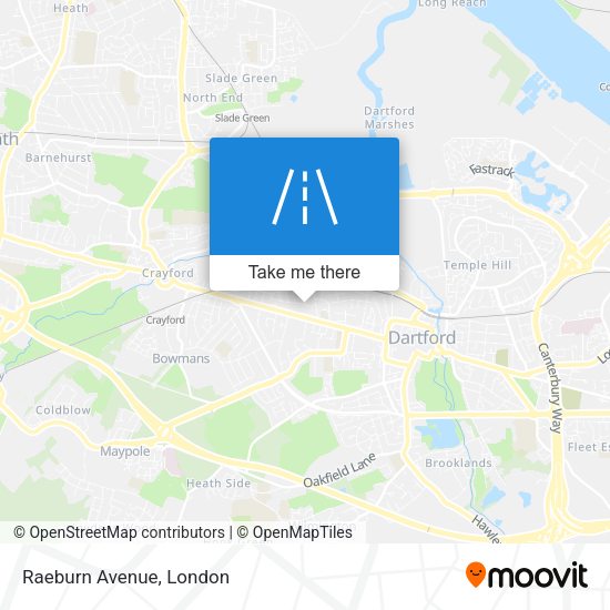 Raeburn Avenue map