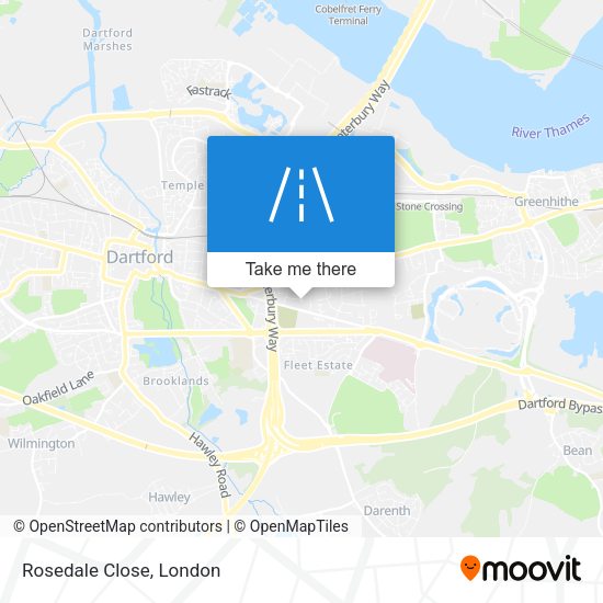 Rosedale Close map