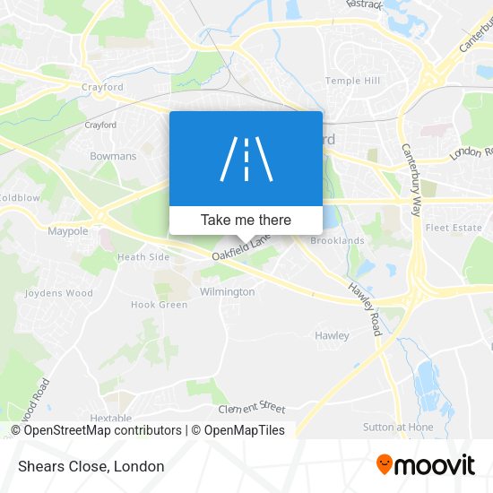 Shears Close map