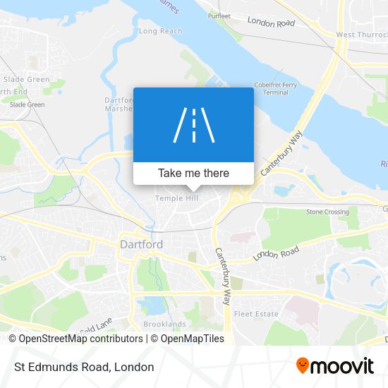 St Edmunds Road map