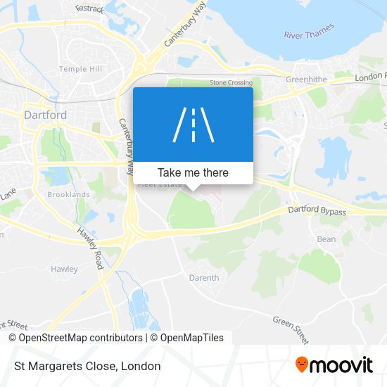 St Margarets Close map