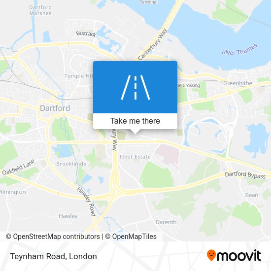Teynham Road map