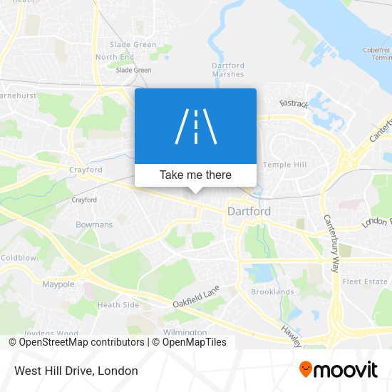 West Hill Drive map