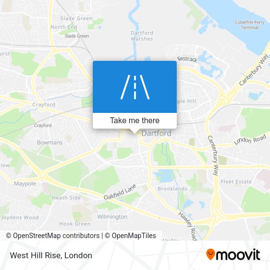 West Hill Rise map