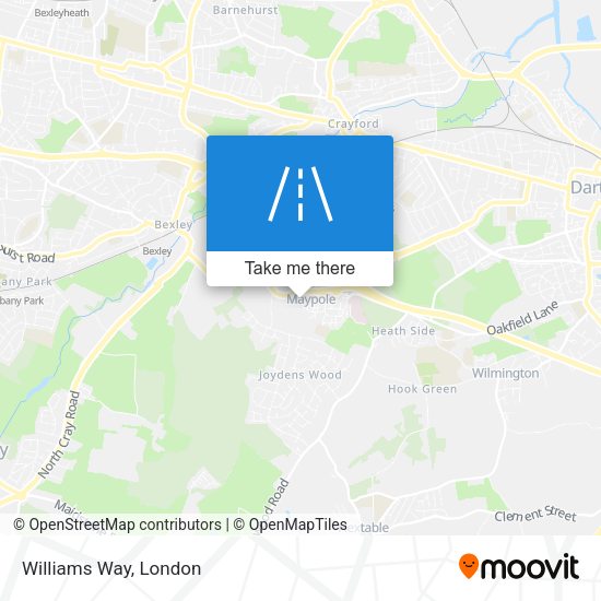 Williams Way map