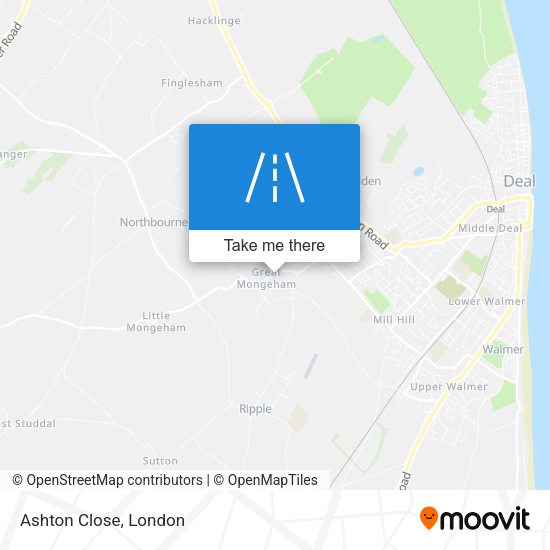 Ashton Close map