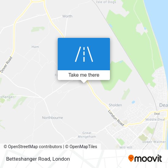 Betteshanger Road map