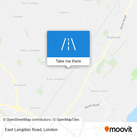 East Langdon Road map