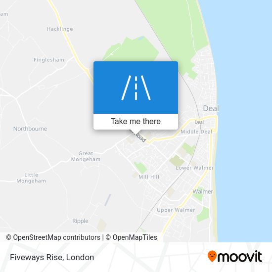 Fiveways Rise map