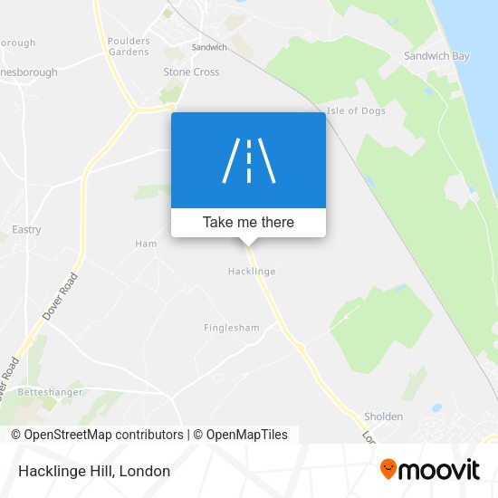 Hacklinge Hill map