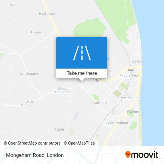 Mongeham Road map