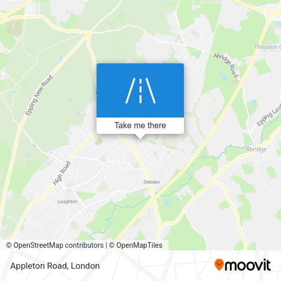 Appleton Road map