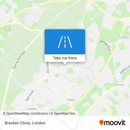 Bracken Close map