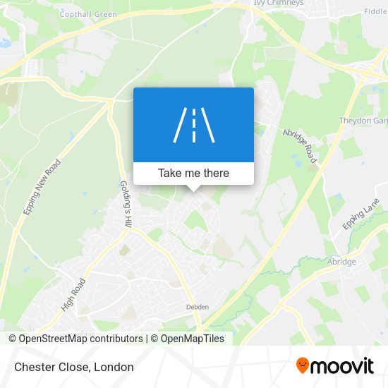 Chester Close map