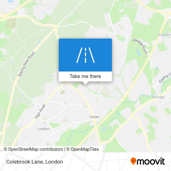 Colebrook Lane map
