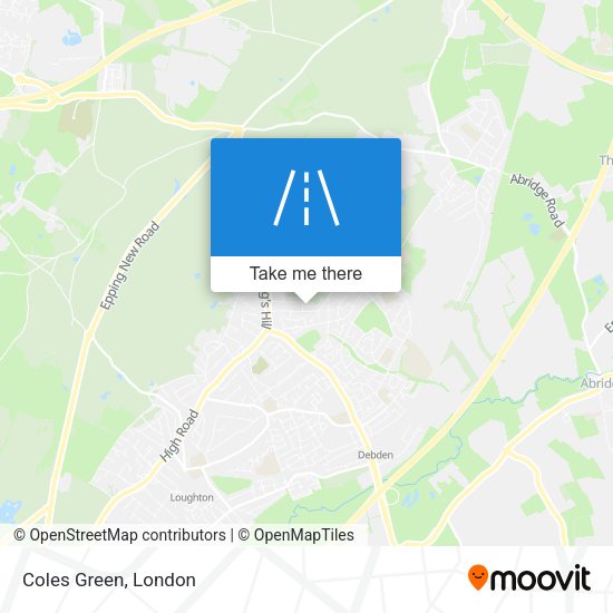 Coles Green map