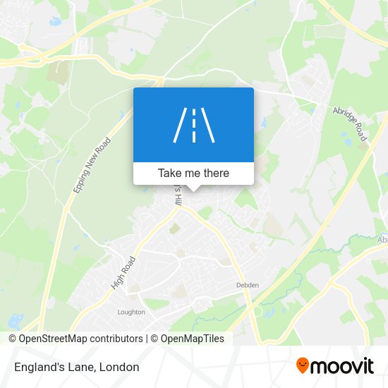 England's Lane map