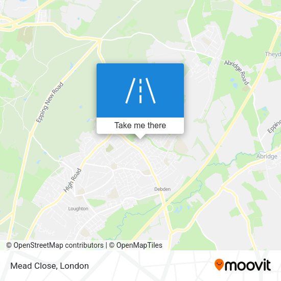 Mead Close map