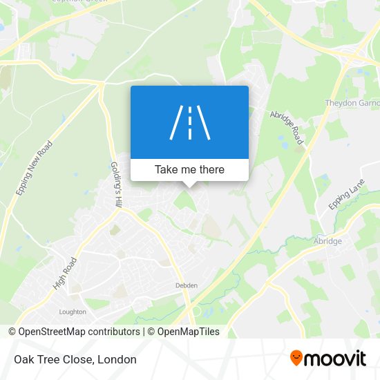 Oak Tree Close map