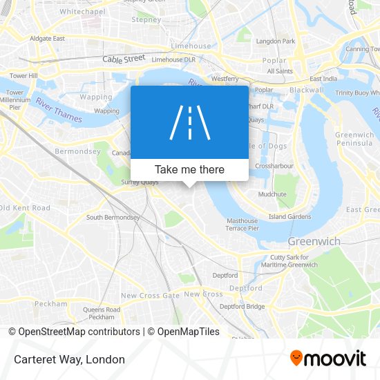 Carteret Way map
