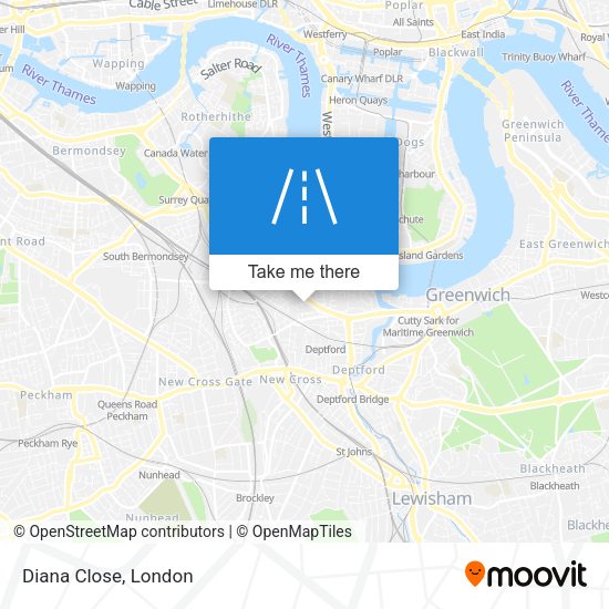 Diana Close map