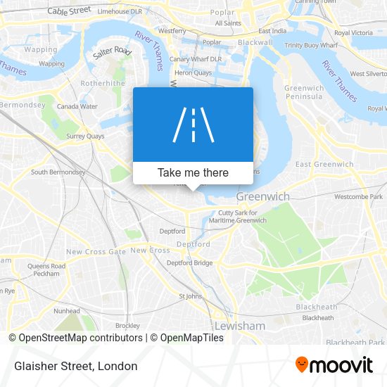 Glaisher Street map
