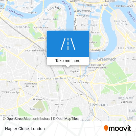 Napier Close map