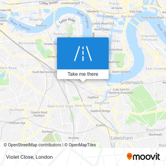 Violet Close map