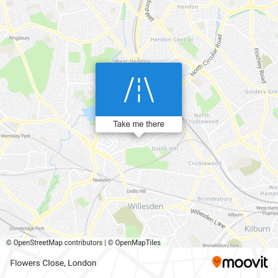 Flowers Close map