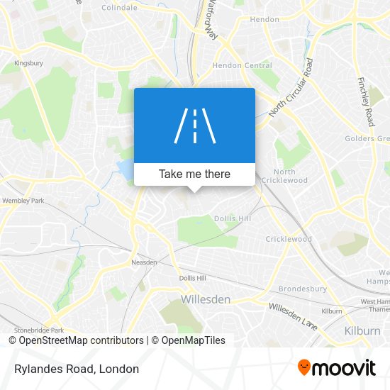 Rylandes Road map
