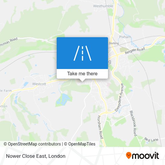 Nower Close East map