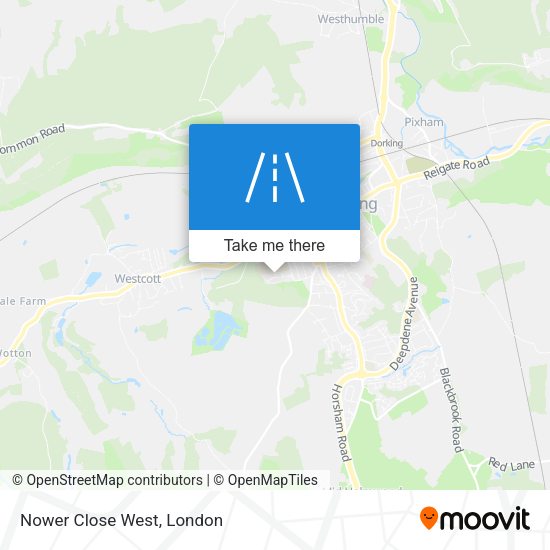 Nower Close West map