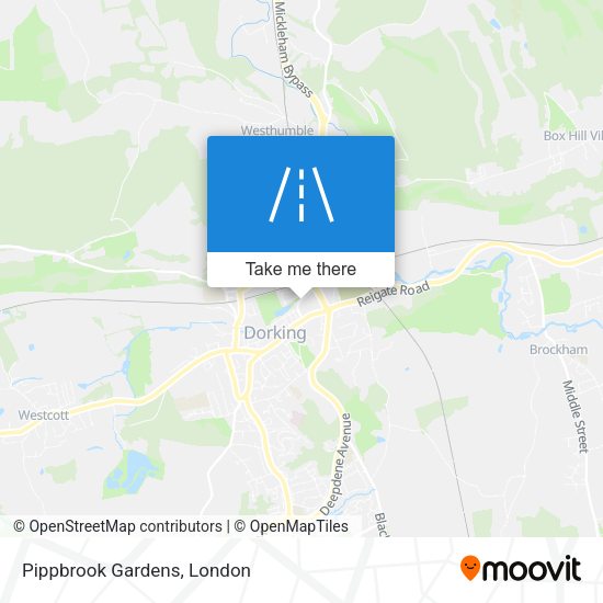 Pippbrook Gardens map