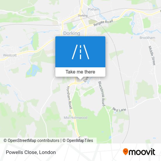 Powells Close map
