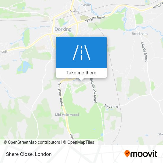 Shere Close map