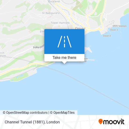Channel Tunnel (1881) map