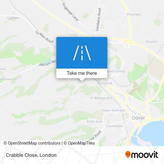 Crabble Close map
