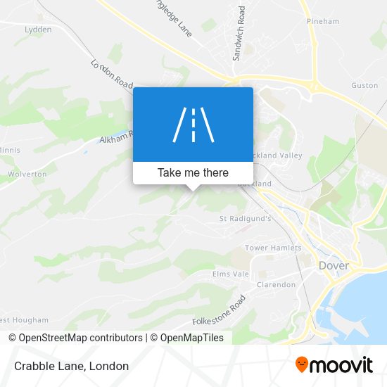 Crabble Lane map