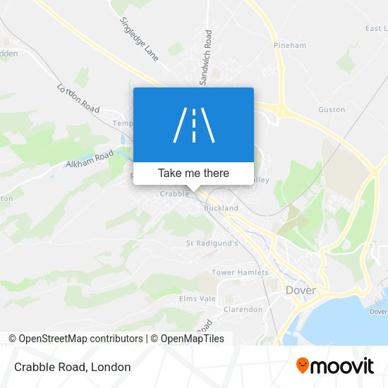 Crabble Road map