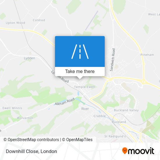 Downhill Close map