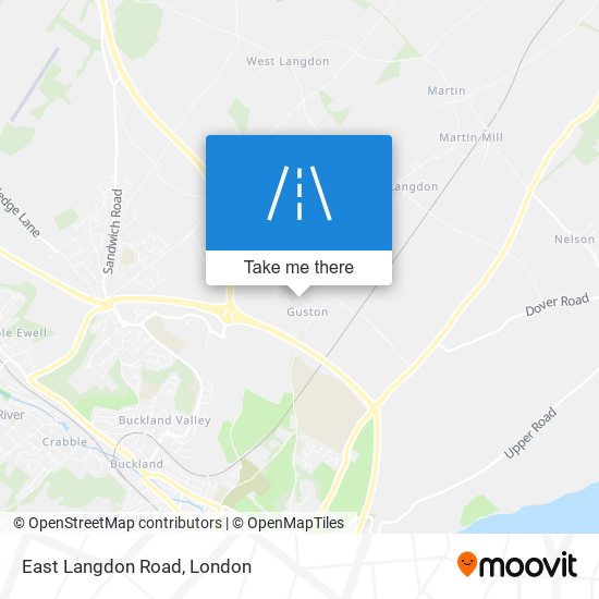 East Langdon Road map