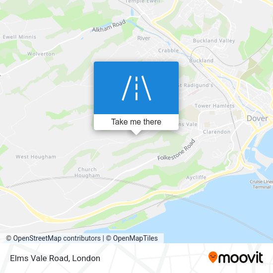 Elms Vale Road map