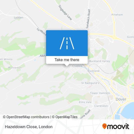 Hazeldown Close map