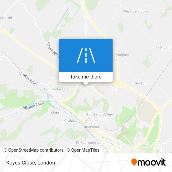 Keyes Close map