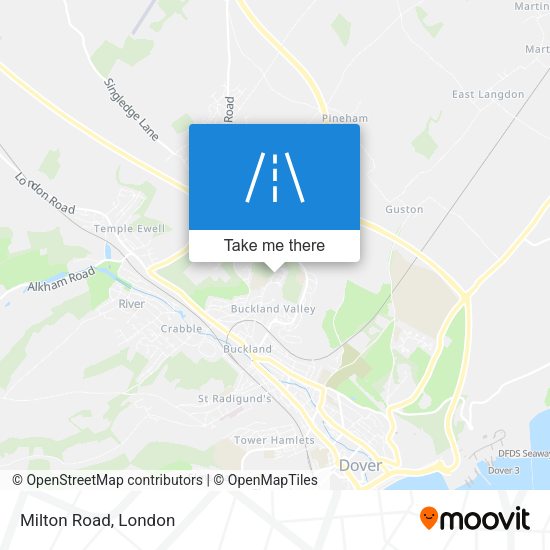 Milton Road map
