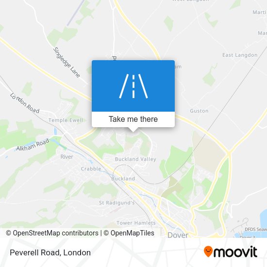 Peverell Road map