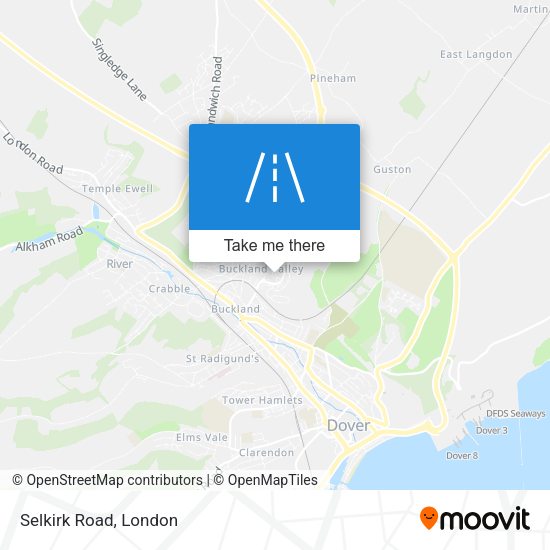 Selkirk Road map