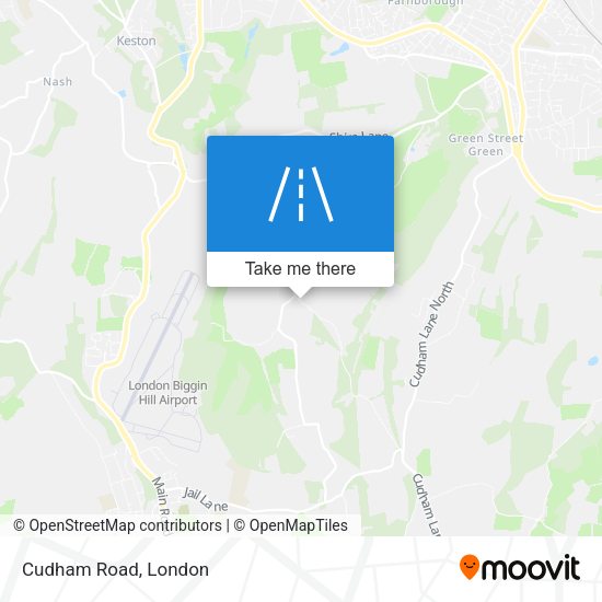 Cudham Road map