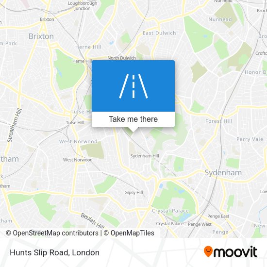 Hunts Slip Road map