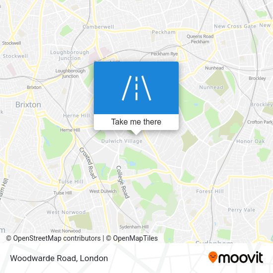 Woodwarde Road map